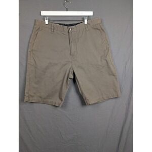 Volcom Mens Chino Shorts Size 36 Brown Frickin Modern Stretch Skate Casual